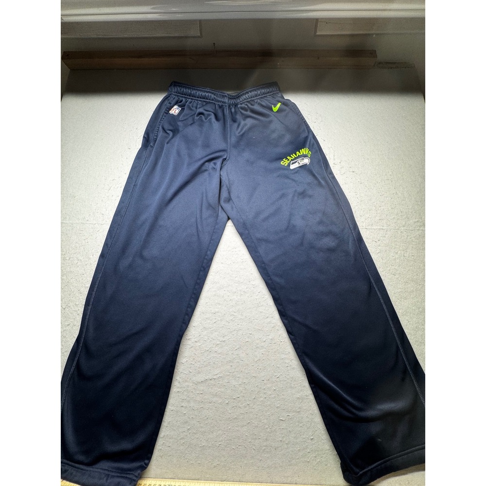 Nike Pants Mens L Blue Seattle Seahawks Therma-FIT NFL Onfield Training Joggers